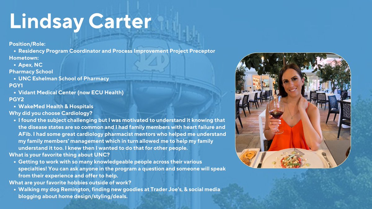 It’s time for our next preceptor ✨ spotlight. Today we shine our light on our new RPC, Lindsay!!