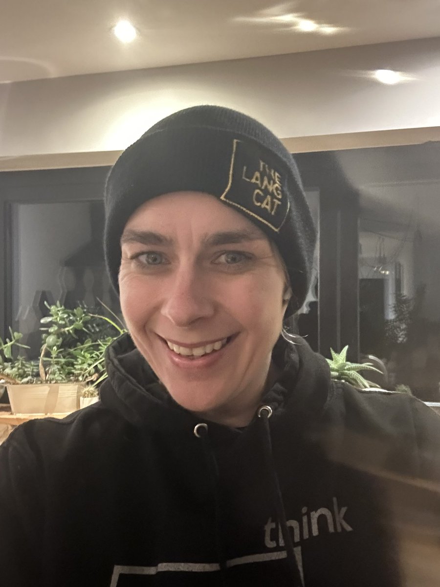 Busy week! About to go whack some tennis balls <a href="/thelangcat/">the lang cat</a>