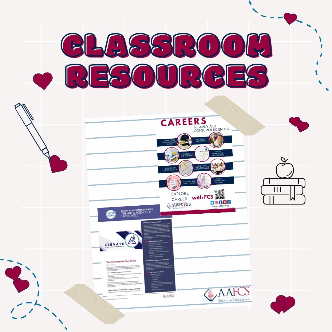 aafcs's tweet photo. Fall in Love with FCS by utilizing our many free classroom resources!
Start now at https://t.co/EufW0t8ejL
#fcsedday #aafcs #SayYestoFCS https://t.co/gXFdSUoQDV