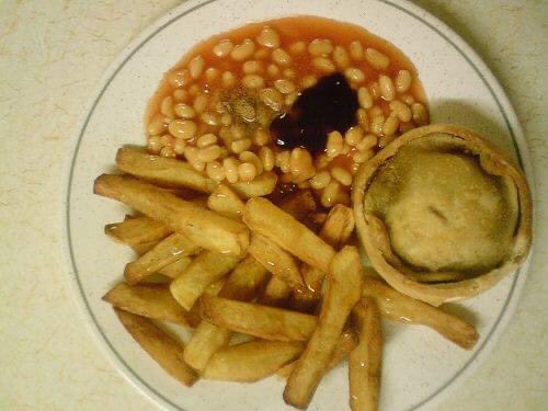 Treating my spouse this Valentine’s evening with a spiced lamb pâté en croûte, served with warm Scottish potato salad and haricot beans in a tomato jus.