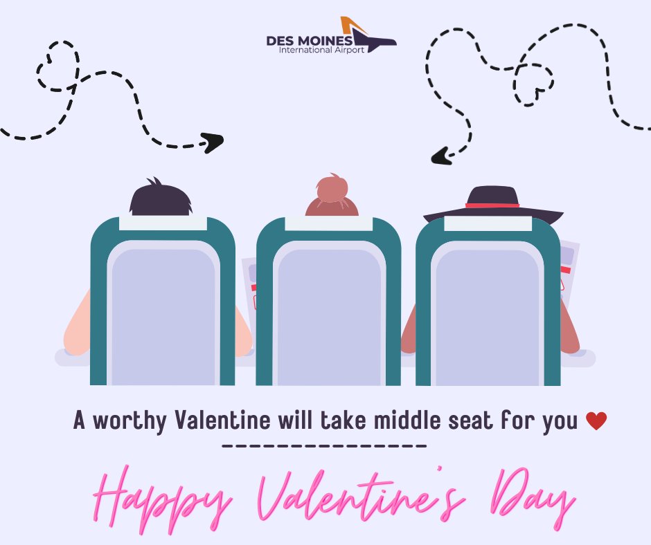 Send some love to the one who sits in the middle for you. ❤️ #FlyDSM
