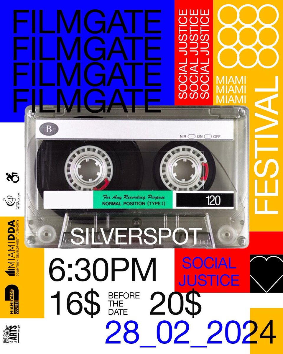 Filmgate SOCIAL JUSTICE Festival 2024 - looking through the lens of traits like race, class, sexuality, and gender issues happening to citizens within the state of Florida - the filmmakers + citizens making change. FEB 28th SILVERSPOT MIAMI 6:30pm filmgate.miami/event-details/…