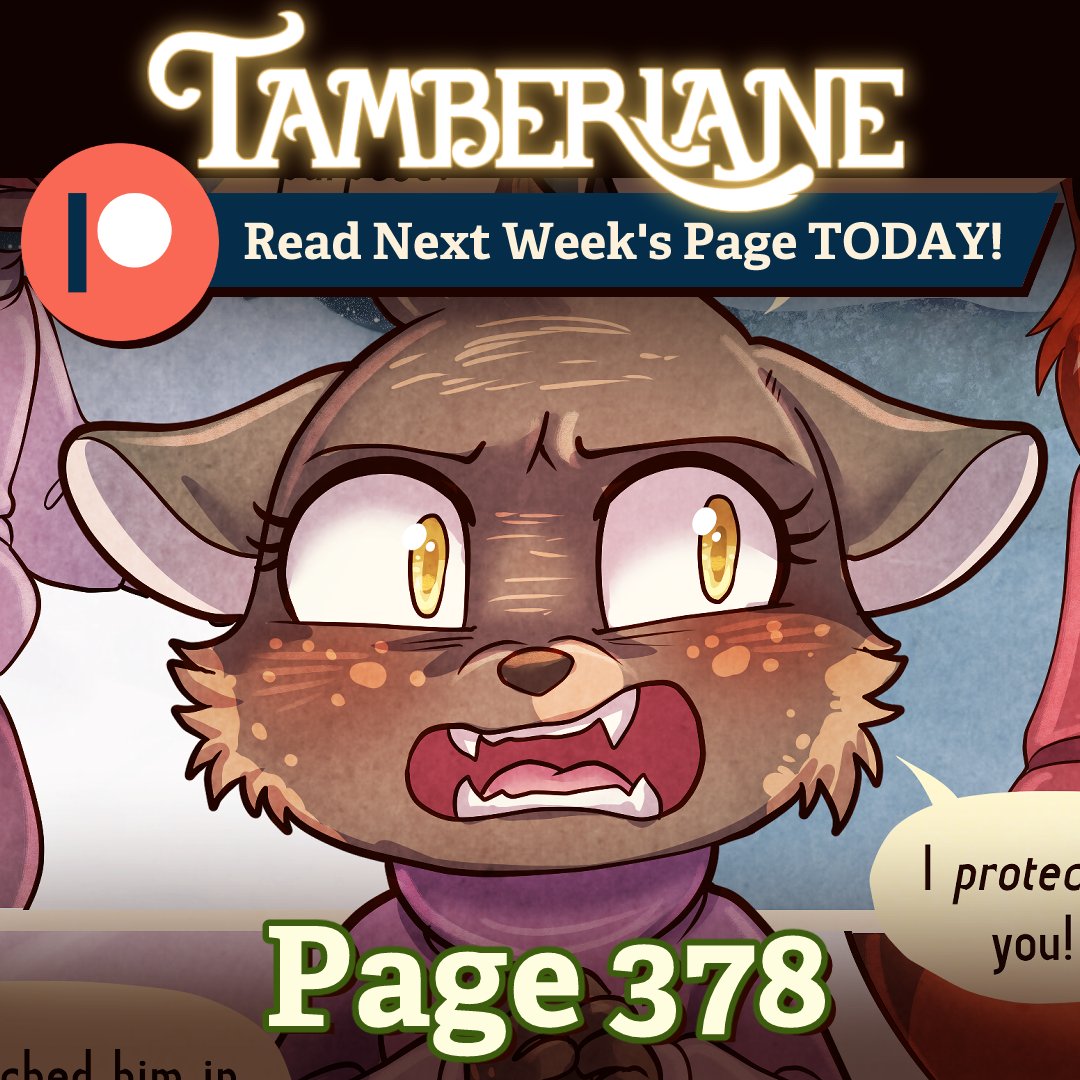 Hey hey, it's Wednesday! Tamberlane updated to page 378 on Patreon today! patreon.com/tamberlane #webcomic #animals #cute #adorable #illustration #art #fantasy #indiecomic #indiecreator #Tamberlanecomic