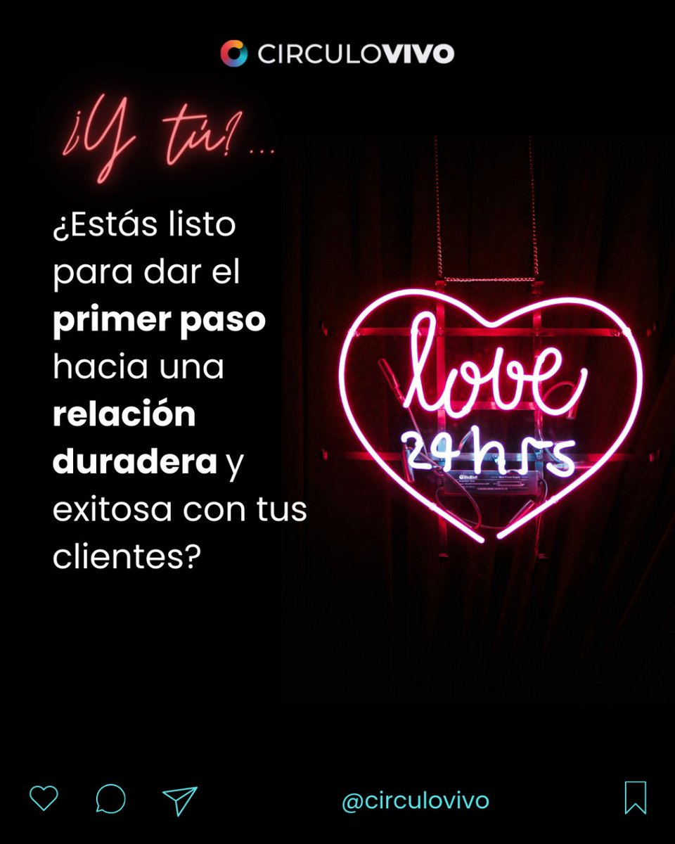 CirculoVivo's tweet photo. ¿Estás listo para dar el primer paso hacia una relación duradera y exitosa con tus clientes?

¡Comienza tu historia de amor digital hoy mismo! 💖✨

#circulovivo #marketingdigital  #agenciademkt #soycirculovivo #fidelidad https://t.co/lWXerLvW6M