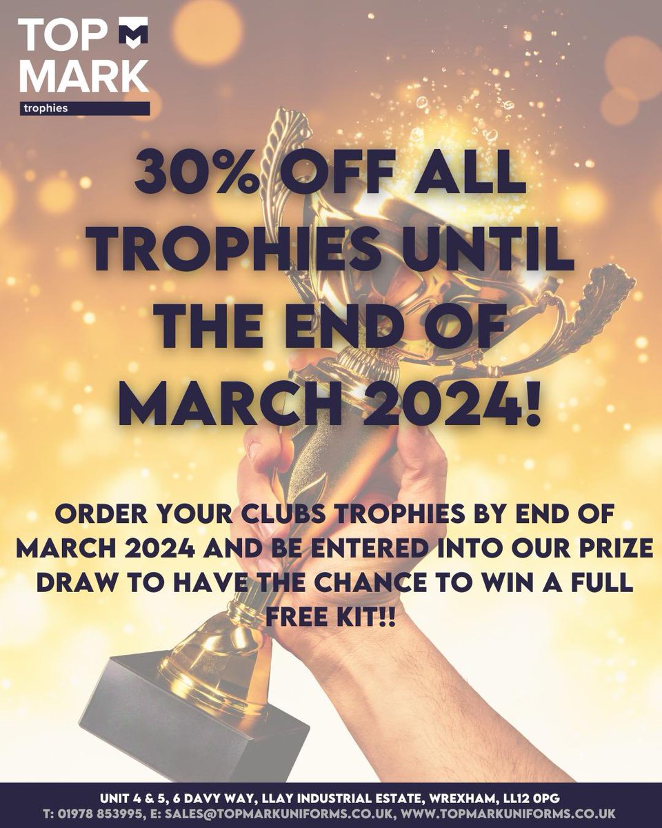 Get in touch with us ASAP to order your catalogue or arrange a meeting. 

01978 853995 or sales@topmarkuniforms.co.uk