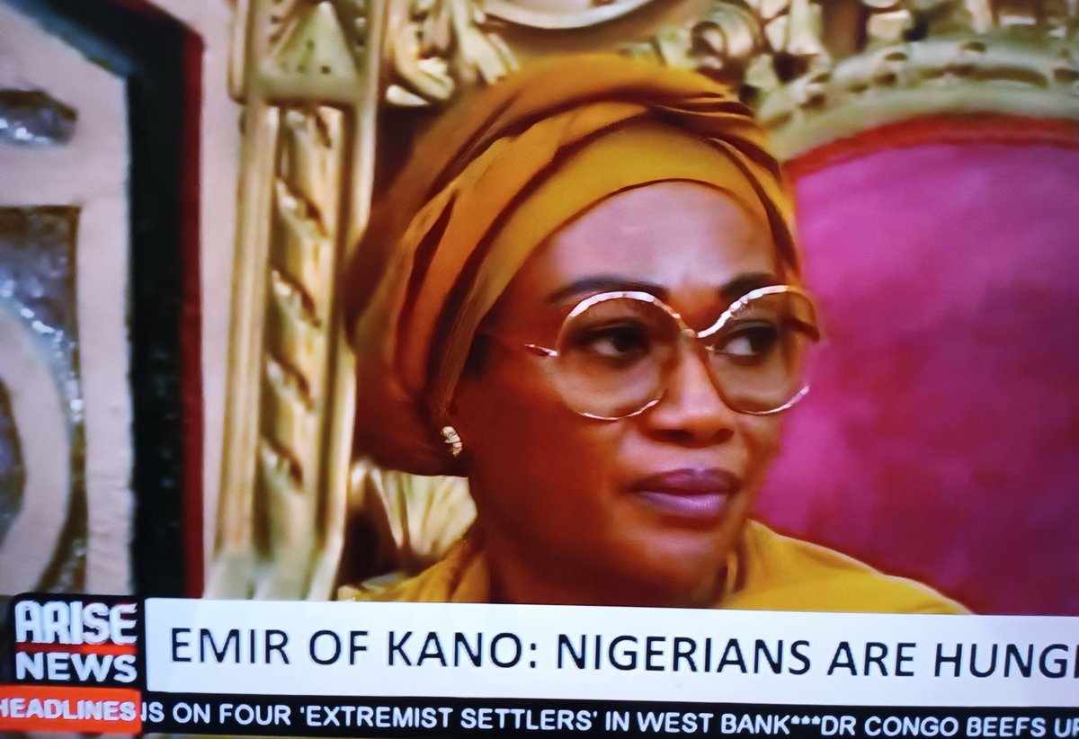 The Emir of Kano told Remilokan when she visited him days ago to inform her husband that 'Nigerians are hungry.'

Today, the Sultan of Sokoto stated that the people (Northern Nigeria) are quiet because there are people calming them down.

ME: They're not hungry yet. They're still