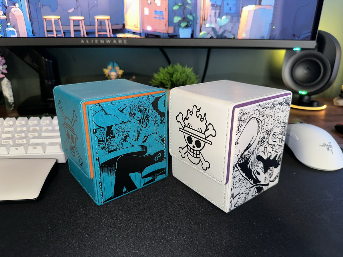 TCGDoug's tweet photo. Just got my two custom One Piece deck boxes from Etsy! https://t.co/Yu7FVuo6b3