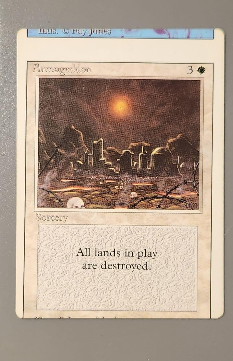 Phil Nguyen on X: Spotted in the Misprints FB group… a Stasis x Armageddon  card. Would this be the most salt-inducing card of all-time?   / X