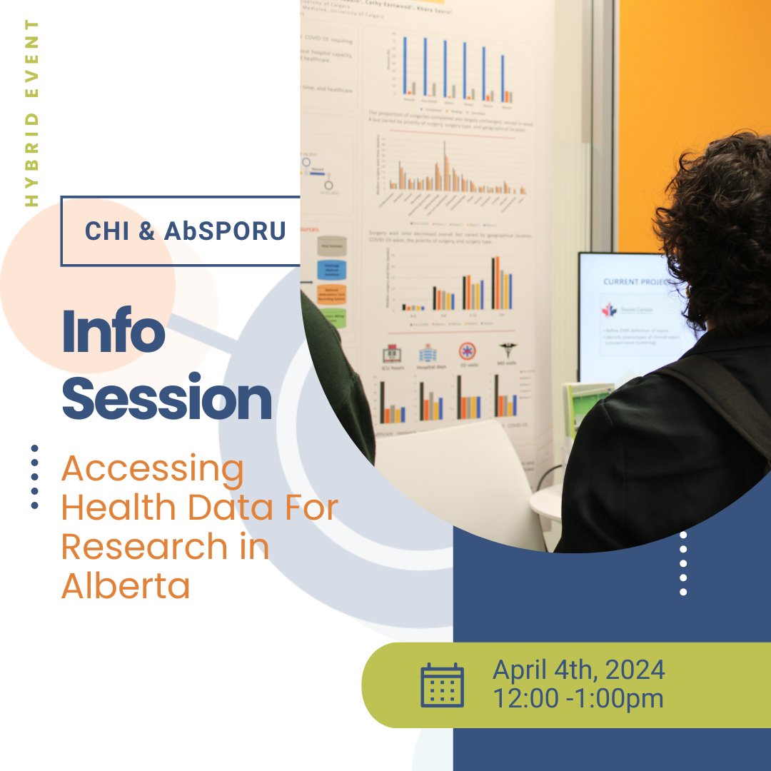 Join us at the Centre for Health Informatics for an in-depth chat about how to access health data for research in Alberta. To register visit events.ucalgary.ca/centre-health-…