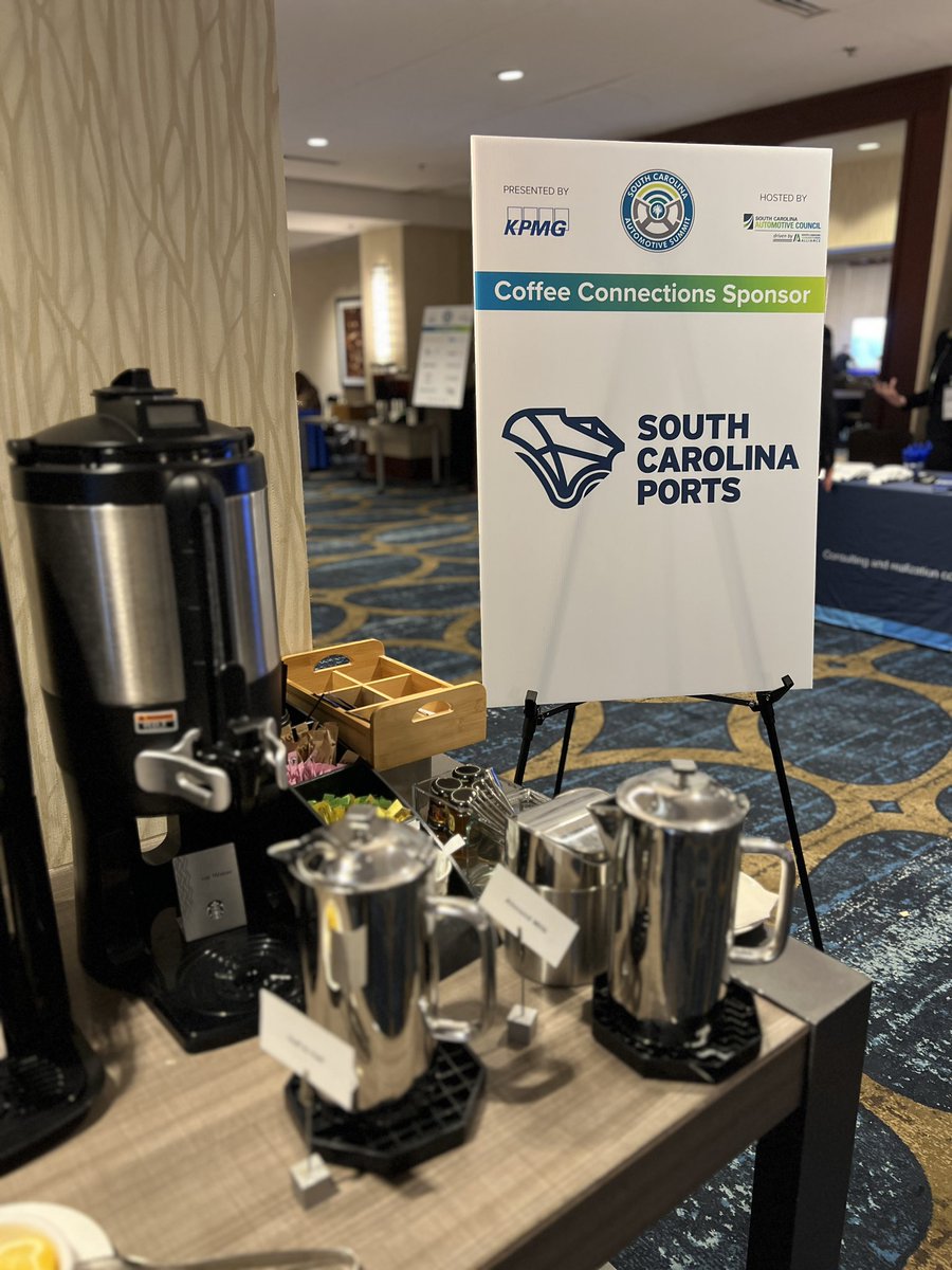 SCManufacturers's tweet photo. Thank you to @SCPorts for keeping our energy up as we dive into afternoon sessions! ☕️ #SCAutoSum24 https://t.co/d9dfUR0bBl