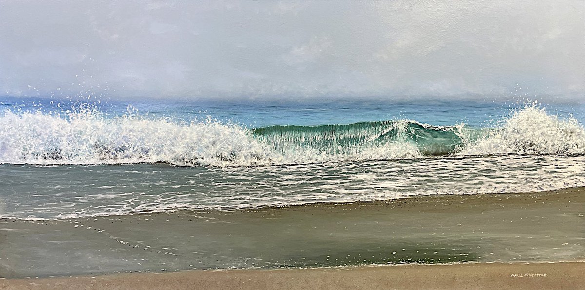 Finished… my large seascape “Motion Emotion” Oil on Panel 120cm x 60cm #art #oilpainting #handmade in #staffordshire by #artist #paulnewcastle  #staffordshirehour #HandmadeHour #UKCraftersHour #CraftBizParty #craft_hour #fineart