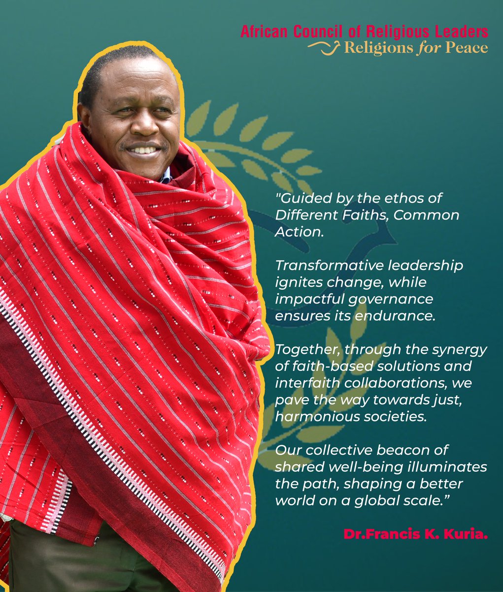 On behalf of <a href="/acrl_rfp/">African Council of Religious Leaders</a> family, We extend our warmest congratulations to our SG Dr.<a href="/KagemaFrancis/">Francis Kagema</a> on His appointment as SG <a href="/religions4peace/">Religions for Peace</a>.This significant milestone not only marks a new chapter but also heralds a period of transformative leadership &amp; governance on a global scale