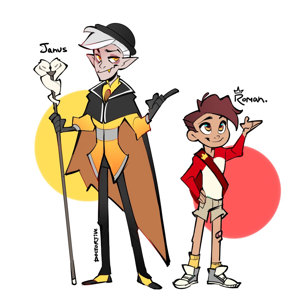 defnotacryptid's tweet photo. Here fruit of my 3 day hyperfixation spiral. And it's only starting. Send help  

Janus and Roman as Eda and Luz from The owl house :v

@ThomasSanders notice me senpai
#sanderssides #janussanders #romansanders https://t.co/3htIYw8SbJ