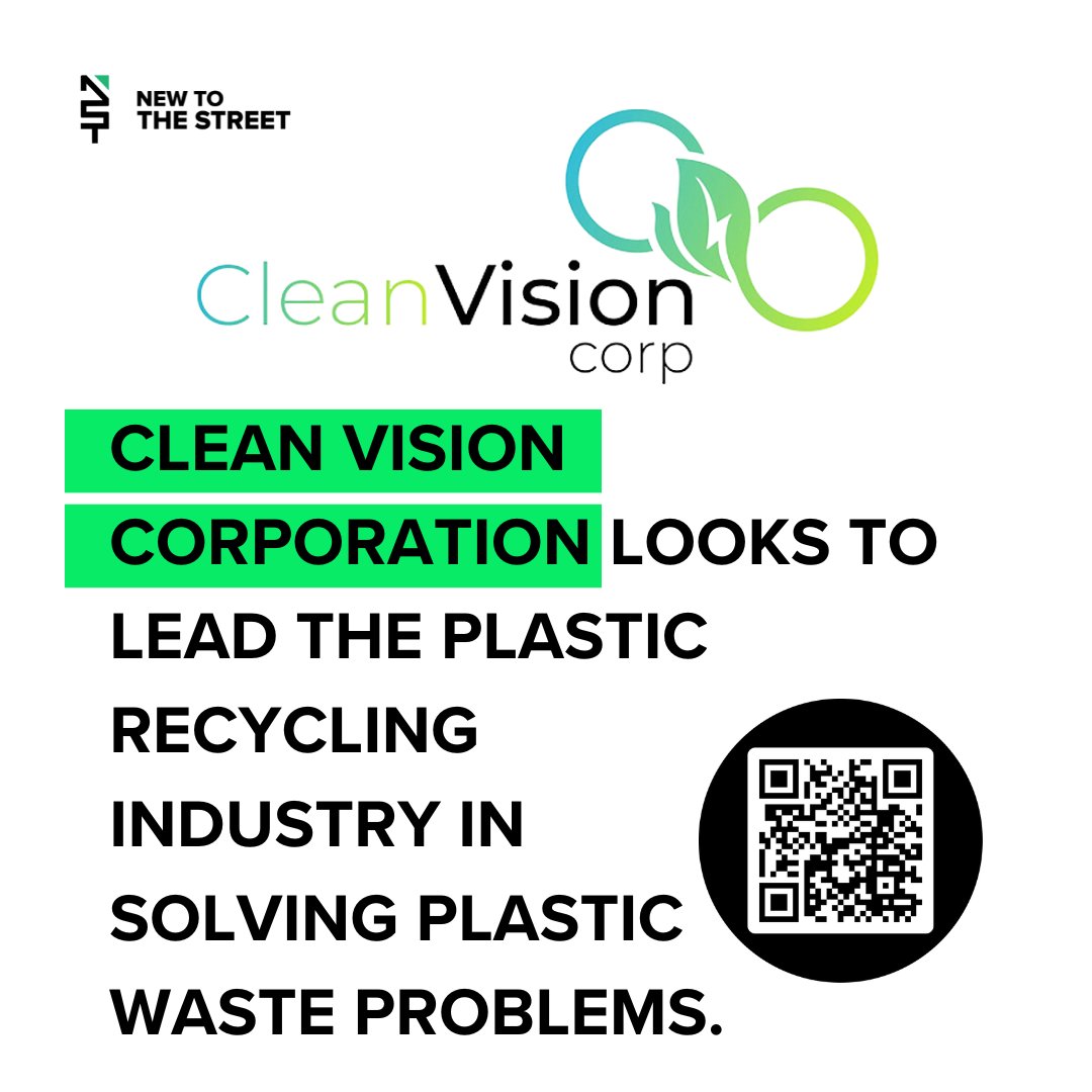 NewToTheStreet's tweet photo. @CleanVisionCorp aims to spearhead solutions in plastic recycling, leading the charge towards a cleaner, sustainable future. 🌱🔄 @vincemedia1

Watch the full interview here⬇️⬇️⬇️
https://t.co/xrhMYGcek7

#business #technology #nature #newtothestreet #CleanSeasMovement #CleanEnergy