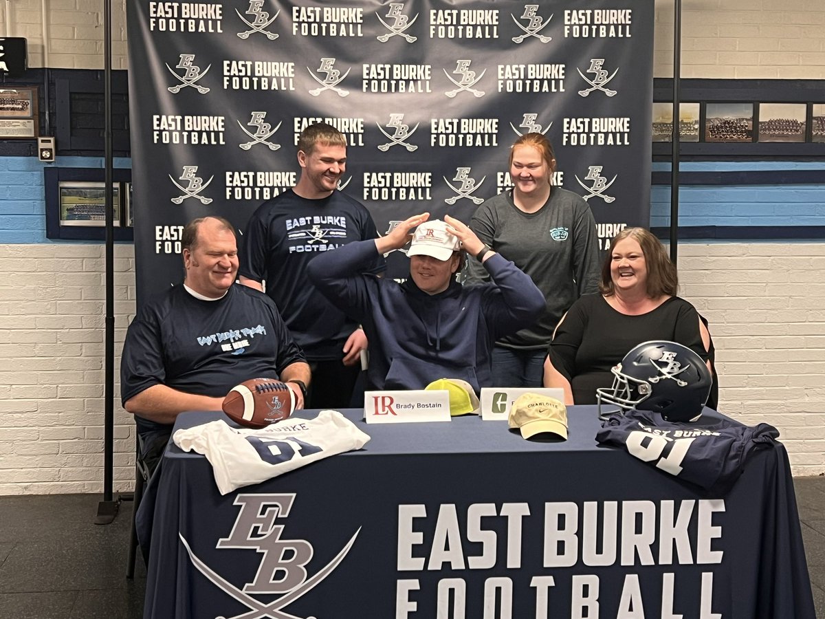 EastBurkeFB's tweet photo. Congratulations to Brady Bostain for committing to play football @LRBearsFootball We are proud of you! https://t.co/HhwLbrtWX1