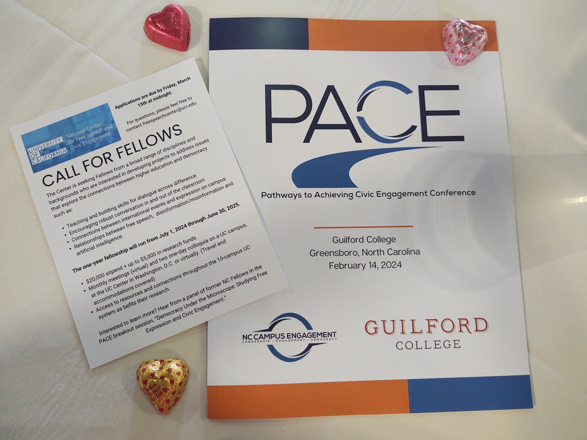 Center Fellows Make an Impact: <a href="/nccampusengage/">NC Campus Engagement</a>'s Pathways to Achieving Civic Engagement (PACE) Conference today features a panel with former &amp; current fellows <a href="/eniehaus/">Elizabeth Niehaus</a> @garvin_leslie @DrRyanMiller <a href="/akappus/">Alex Kappus, Ph.D.</a> &amp; Spoma Jovanovic