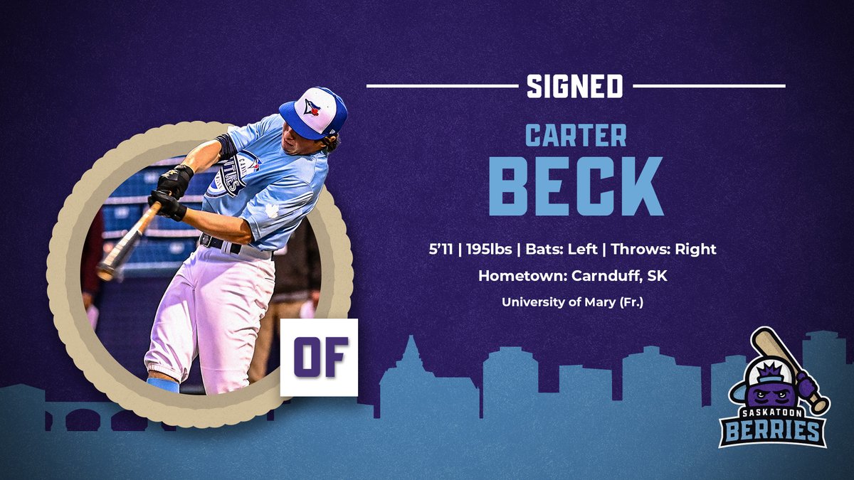 StoonBerries's tweet photo. ✒️📋 ANOTHER ONE

Don't worry we will get him a new cap 🧢
We are THRILLED to announce the signing of outfielder and local product Carter Beck!

Welcome to the berry bunch 🫐🥳 https://t.co/dPUpE9SROZ