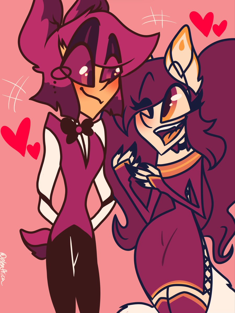 eleatrica's tweet photo. 💕Happy Valentine’s Day💕 from #Radiofox 🦌🦊
#HazbinHotel #HazbinHotelAlastor #HazbinHotelOC https://t.co/dSLUCw2CZd