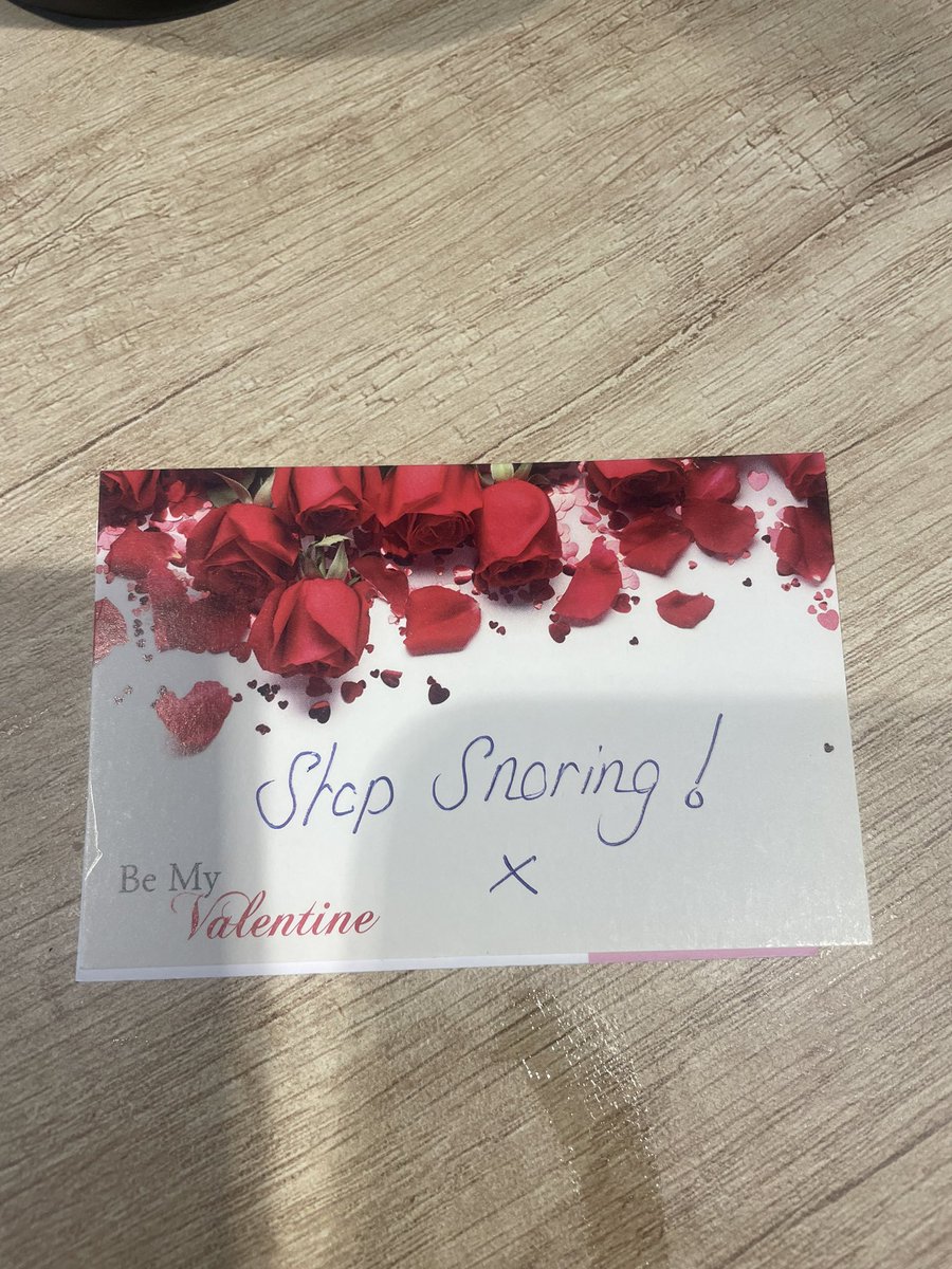 JodeyK's tweet image. When you think he’s being romantic…….till you read the card! 
💐😂🫶❤️ #Valentine2024 #valentineday #cheekybastard #flowers #truelove #24yearsmarriedandstillgettingflowers #2beautifuldaughterslater #snoring #notthatloud