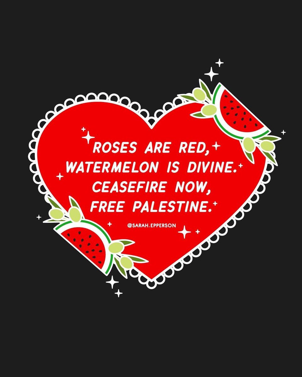 We don’t forget, and maintain our call for a #freepalestine #ceasefirenow Las rosas son rojas La sandía es divina Alto al fuego Libera Palestina 🍉