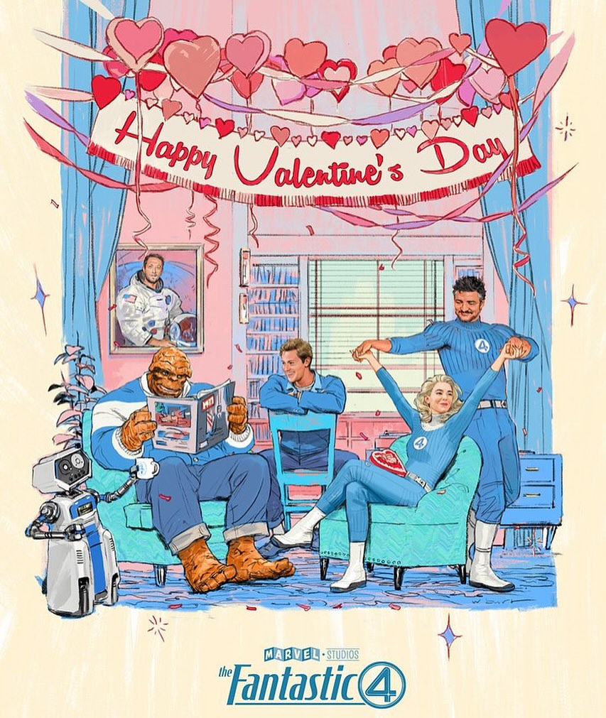 Regalito de #Marvel por #SanValentin: #FantasticFour se estrenará el 25 de julio de 2025. El reparto lo formarán: Pedro Pascal (Mr. Fantástico), Vanessa Kirby (la Mujer Invisible), Ebon Moss-Bachrach (La Cosa) y Joseph Quinn (la Antorcha Humana).
