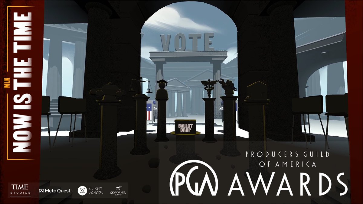 Flight School Studio (@flightschoolhq) on Twitter photo Thank you to the <a href="/producersguild/">Producers Guild of America</a> for nominating MLK: Now is the Time for this year’s PGA Innovation Award! We’re honored to be a part of this category.
Tune in on Feb. 25 🤞
More info: hollywoodreporter.com/movies/movie-n…
<a href="/timestudiosfilm/">TIME Studios</a> @metaquestVR #timestudios #metaquest #pgaawards Thank you to the <a href="/producersguild/">Producers Guild of America</a> for nominating MLK: Now is the Time for this year’s PGA Innovation Award! We’re honored to be a part of this category.
Tune in on Feb. 25 🤞
More info: hollywoodreporter.com/movies/movie-n…
<a href="/timestudiosfilm/">TIME Studios</a> @metaquestVR #timestudios #metaquest #pgaawards