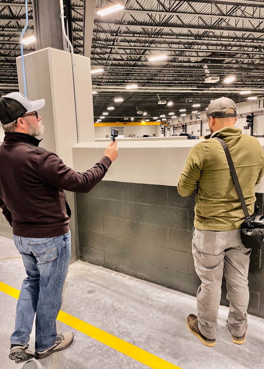 Interior aerial drone photography is not for the faint of heart. It requires a high level of precision, so our team includes pilot specialist #JoePerello whose skill and approach are unmatched.  BTS - Freightliner HQ #everyonelovesjoe #interiordronephotography #tealconstruction