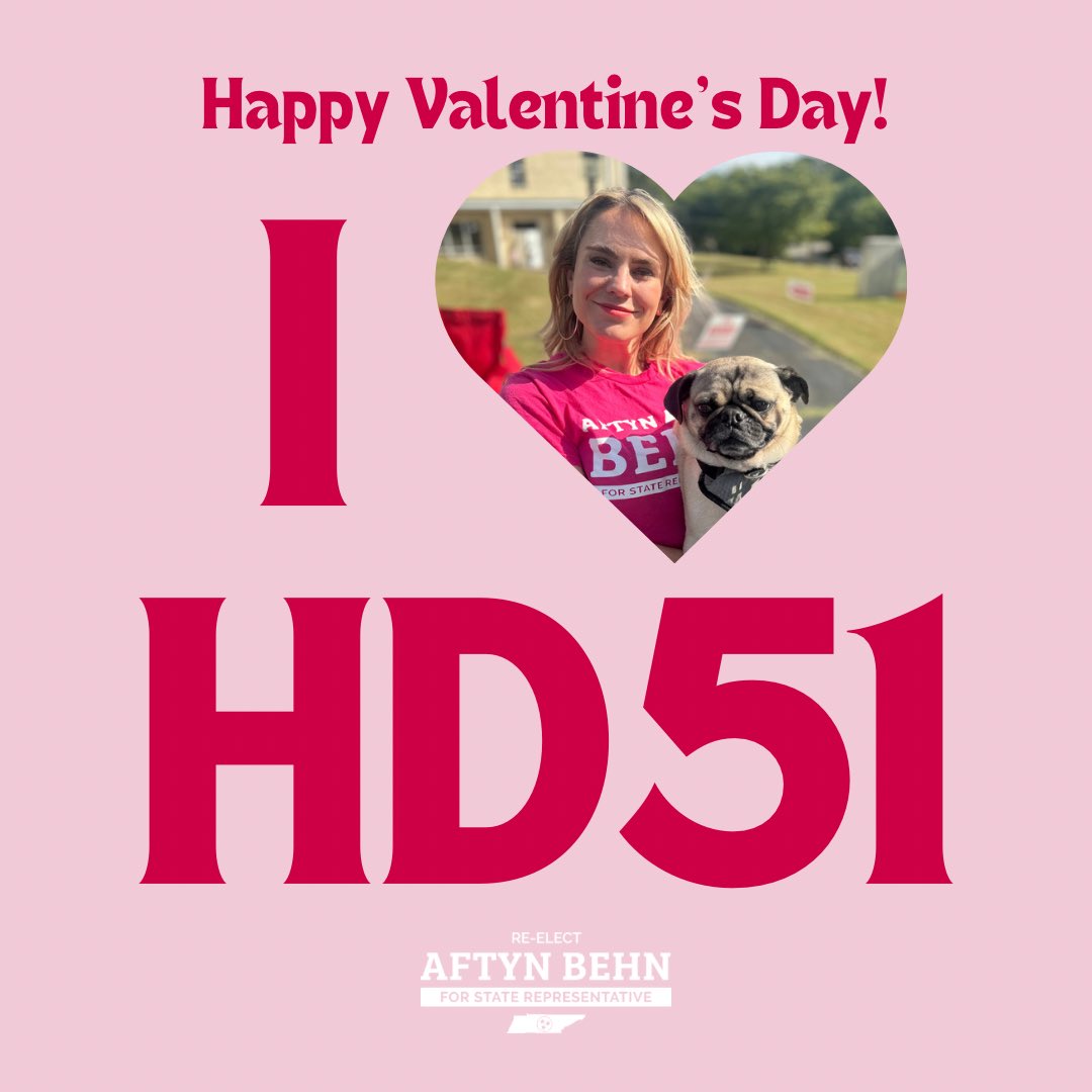 Roses are red
Tennessee isn’t always fun
But my district is the best
I heart HD51 💕

#TNLegValentines