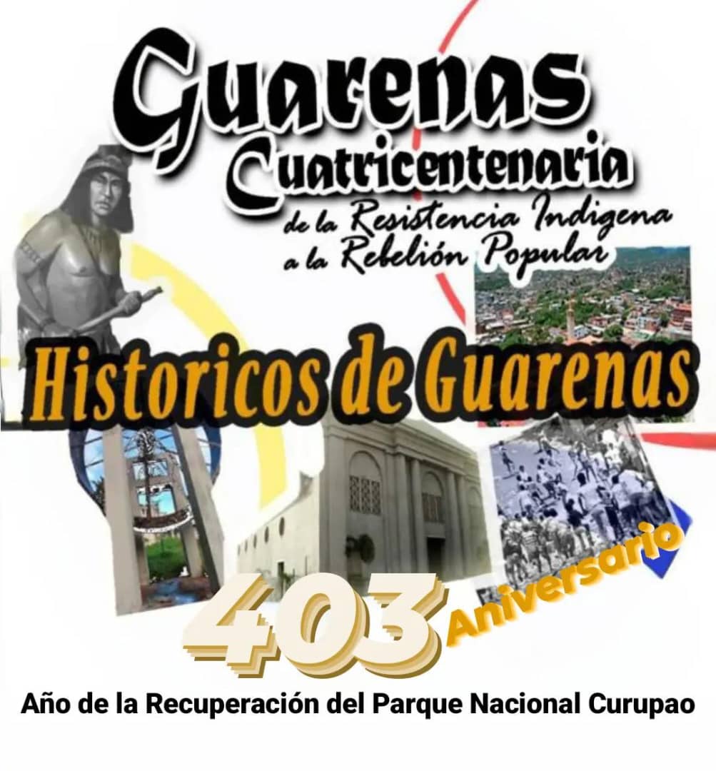 Tal día como hoy se Conmemora los 403 años de la Fundación del hermoso pueblo de Guarenas, hoy convertido en ciudad llamado asi en conmemoración de la Tribu Indígena Huerenas que habitaban este lugar.
