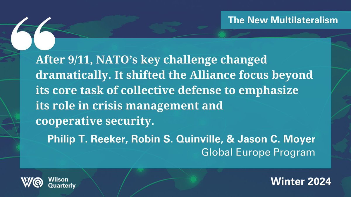 In this thoughtful essay Amb. Philip Reeker, @RQuinville & @JasonCMoyer of @WilsonCenterGEP make the case that while @NATO has evolved to remain fit for purpose, the @OSCE has work to do. Out now in The New #Multilateralism bit.ly/3ulEnCD