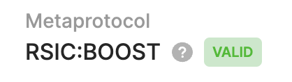 You can confirm your BOOST is valid on ordiscan.com

- enter wallet address
- click on boost inscription
- check metaprotocol field