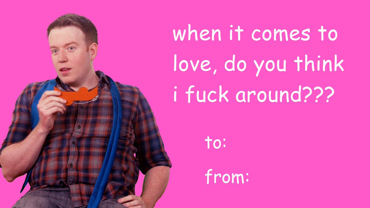 YoSoWhenItSnows's tweet photo. Keeping the tradition of low quality tumblr era valentines alive in 2024 ✨ 
this year my muse was @dropout 💖 https://t.co/BlHyilE1wD