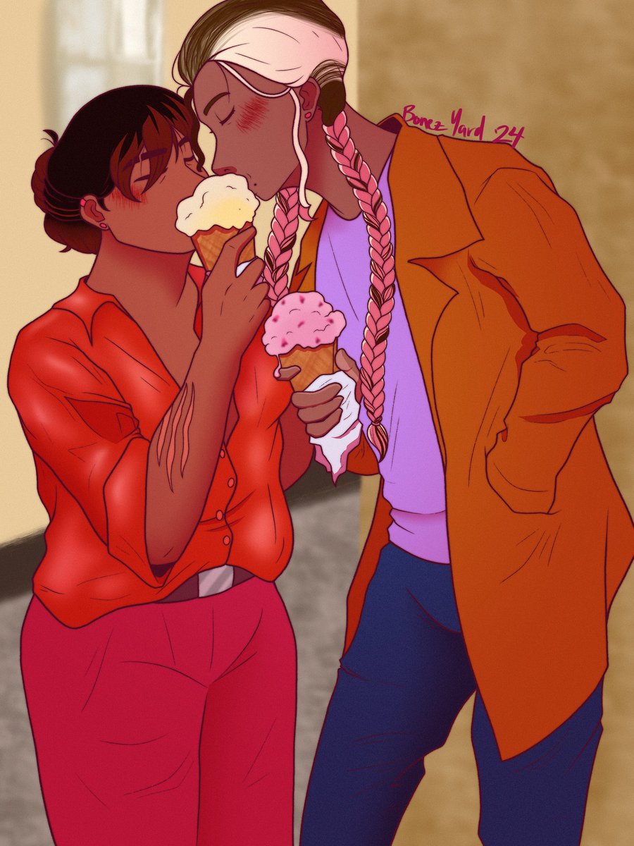 Bonez_Yard's tweet photo. "Babe, babe... your ice cream is melting-"
Happy V-Day!! From Robyn and Summer to you all!
#Rarepairvdaycollab #rwby #robynhill #summerrose #cardynal #robynxsummer #rarepair #rwbycardynal https://t.co/RWnKFGjROO