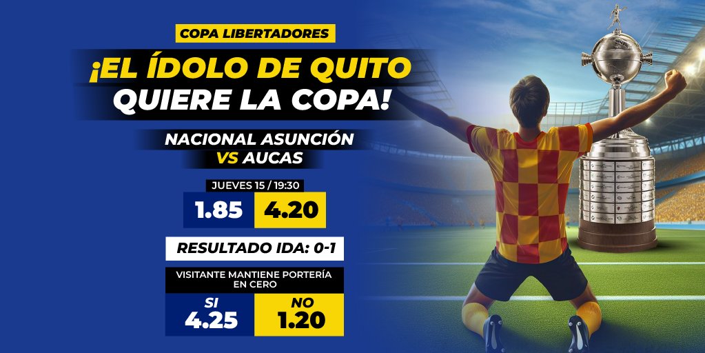 ¡Quieren vivir el sueño! 🔥🏆

Luego de la victoria en casa, el Aucas busca asegurar su pase al siguiente nivel en las clasificatorias al cuadro principal. ⚽

¿Cuánto pagará el gol Jeison Medina? 🤔 Factores en nuestra web. 📲🤑