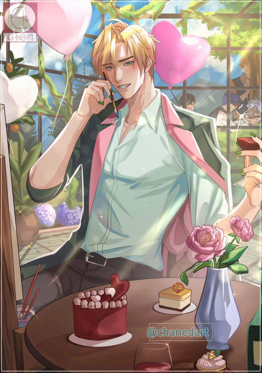 chanedart's tweet photo. Happy Valentine's to everyone!
Sip and paint date with Tantan~
#obeyme #ObeyMeValentine #ObeyMeSatan #obeymefanart #obmプラス #おべいみー #ObeyMeNightbringer https://t.co/4G3dgaeb8R