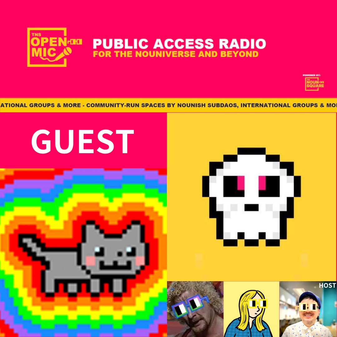 tns_openmic's tweet image. World Wide Nouns from Japan ⌐◨-◨🇯🇵 #18



Guests: @PRguitarman @kawaiiskull_nft

Hosts: @Kinako588 @Portmidas @Marcot_no1