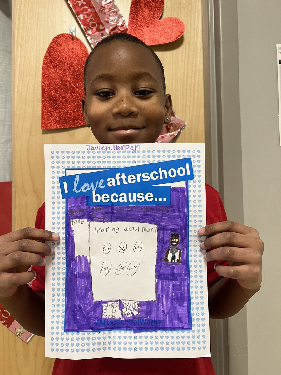 TraceyRSanders's tweet photo. We’re spreading the love for Afterschool by sharing what we love about @oakdaleelement 21st CCLC Program. We love afterschool because…
#IHeartAfterschool
@afterschool4all 
@LBlevins_ @TCSBoardofEd https://t.co/Q78KzThRO8