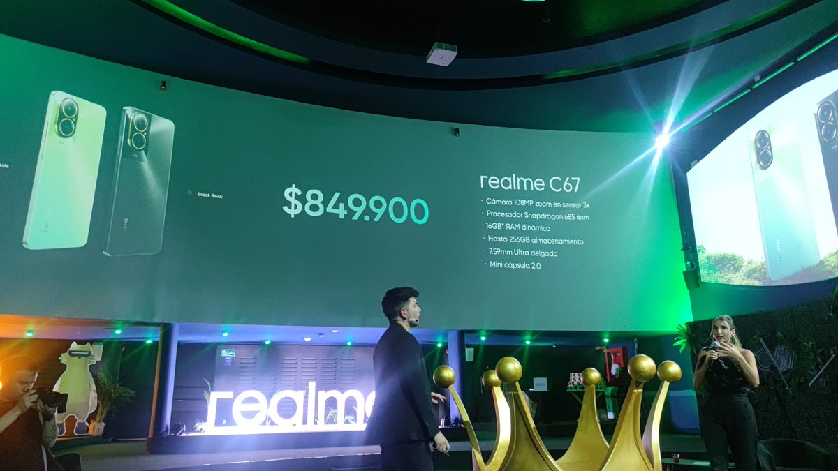 technoymas's tweet image. @realme_colombia lanza su dispositivo #c67 con un atractivo precio