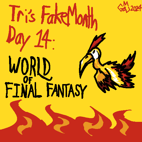 tricoelacanth's tweet photo. Tri's FakeMonth Day 14: World of Final Fantasy

Sunglider - A fiery Mirage with brilliant feathers. Less popular and powerful than a certain other fire-bird Mirage, but he doesn't mind - at least folks won't keep chasing him for his feathers.

#FinalFantasy #FakeMonth #fakemon https://t.co/0b3h53AlPT