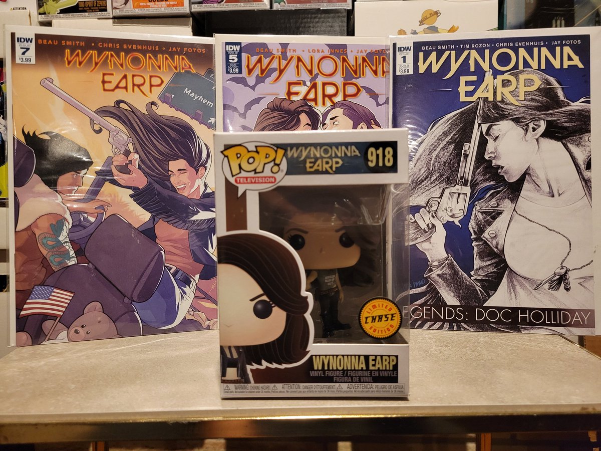 Well, before it ends #HappyVDay got a me present cause it not like anyone else was! 🥺 I actually watched #wynonnaearp and really liked it! A girl with a magic gun kicking ass and taking names! @MelanieScrofano #whiskeymademedoit #comics #FunkoPop #funkoaddict @IDWPublishing