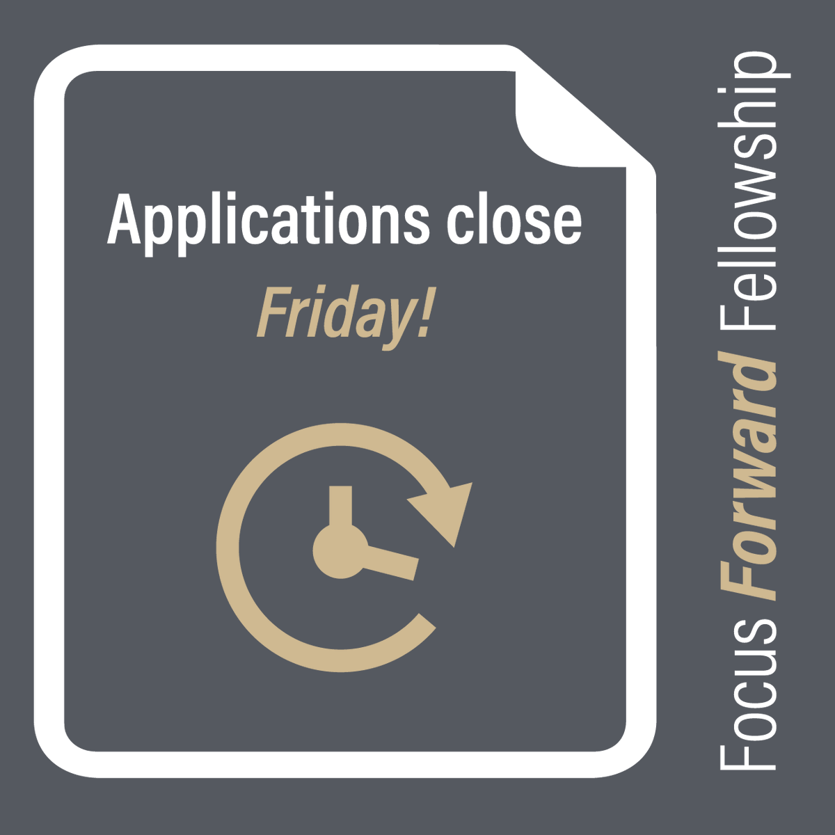 Applications close Friday for the 2024 Focus Forward Fellowship cohort! Apply now to be a part of this transformative experience! bit.ly/FWDInfo2024

ℹ️ Learn more mfri.purdue.edu/FWDFellows