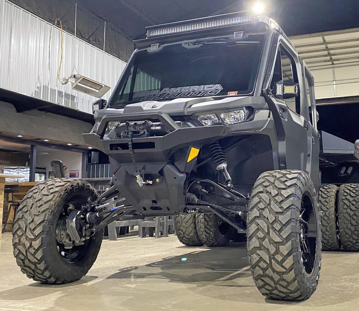 Unleashing the Beast! 🚀 Here to dominate terrains with the ultimate CAN-AM DEFENDER FRONT BUMPER 💥 Brace for impact! 

#BuiltLikeATank #OffroadWarrior