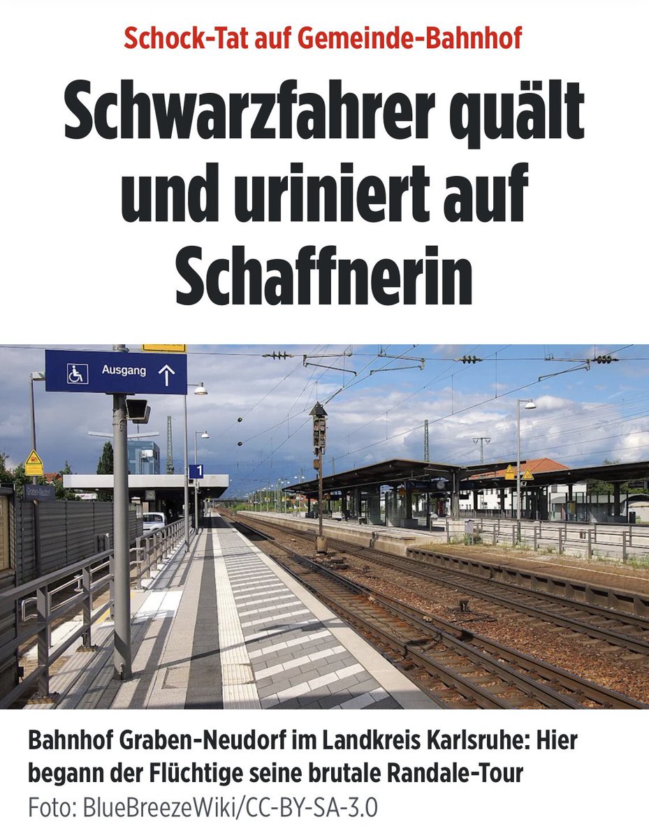 KraZMagazin's tweet photo. Was ist eigentlich in diesem Land los, dass man selbst solche Taten mittlerweile achselzuckend hinnimmt?!? 

Dieser geisteskranke Typ (natürlich einer der üblichen Verdächtigen) schlägt eine Schaffnerin erst zusammen, würgt sie dann, versucht sie anschließend zu vergewaltigen und pisst am Ende auf sie drauf. Warum müssen wir mit solchen Kreaturen zusammen leben?! Es ist nur noch geisteskrank, was in diesem Land los ist.