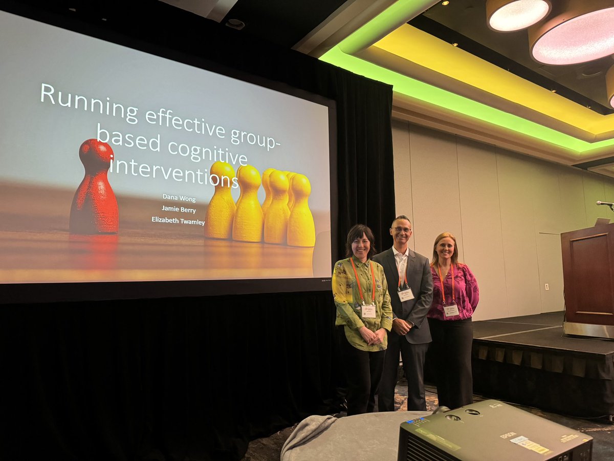 Had a fun time delivering our workshop on running effective group-based cognitive interventions with fab colleagues Jamie Berry and Beth Twamley, to kick off #INS2024inNYC @INSneuro