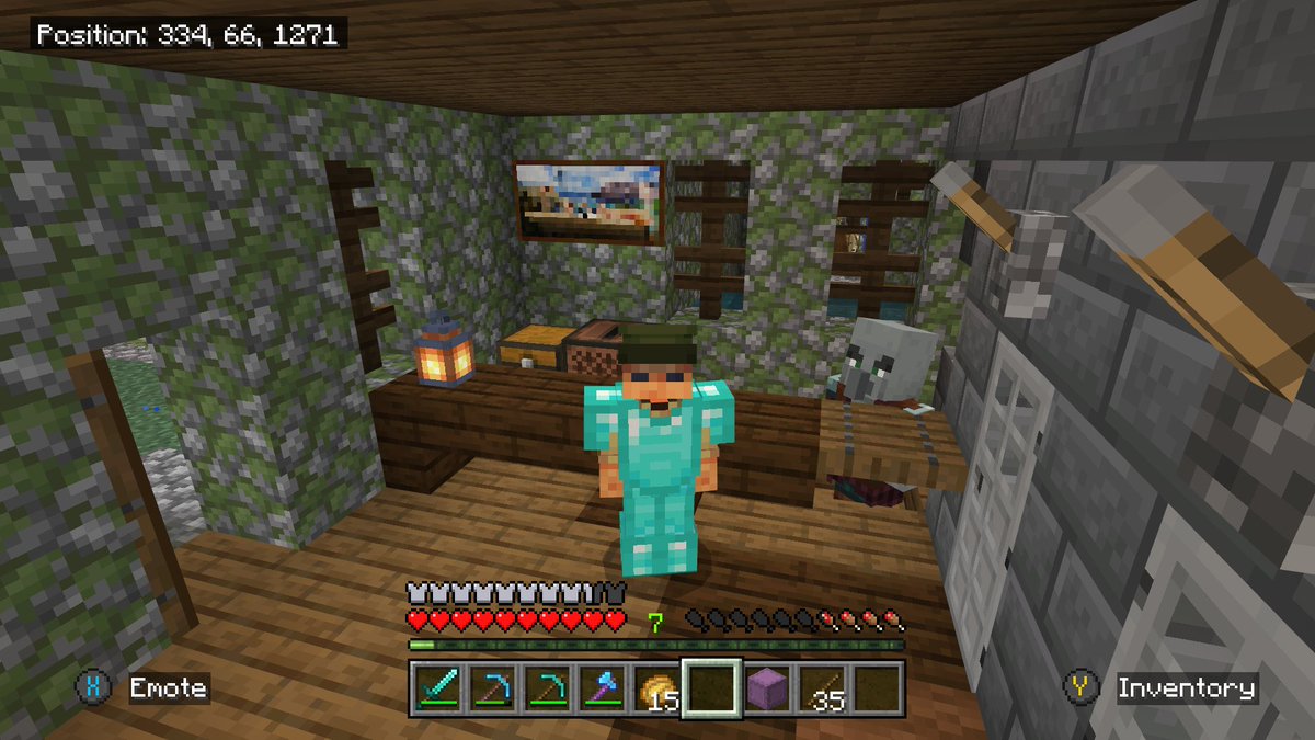MAJ_Madden's tweet photo. Selfie with the Jailer, Officer Barney, at Amanchoos jail. 

#MiM #Minecraft #FanServer #XboxShare @PiglinHost #PobalSMP https://t.co/CdGXF5rbZt