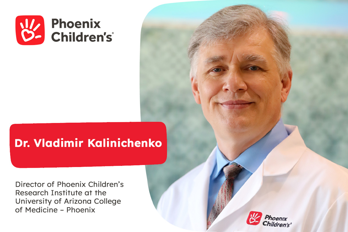 Dr. Vlad Kalinichenko, director of the Phoenix Children's Research Institute at the @uazmedphx, has been awarded a $3 million grant from the @nih_nhlbi to develop new treatment methods for lung disease in premature infants: bit.ly/3OJbzLo @NIH #phxchildrensresearch