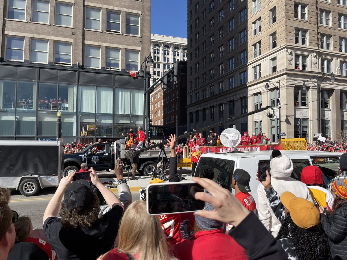 Beautiful day at the #chiefs parade sucks some had to ruin the vibe