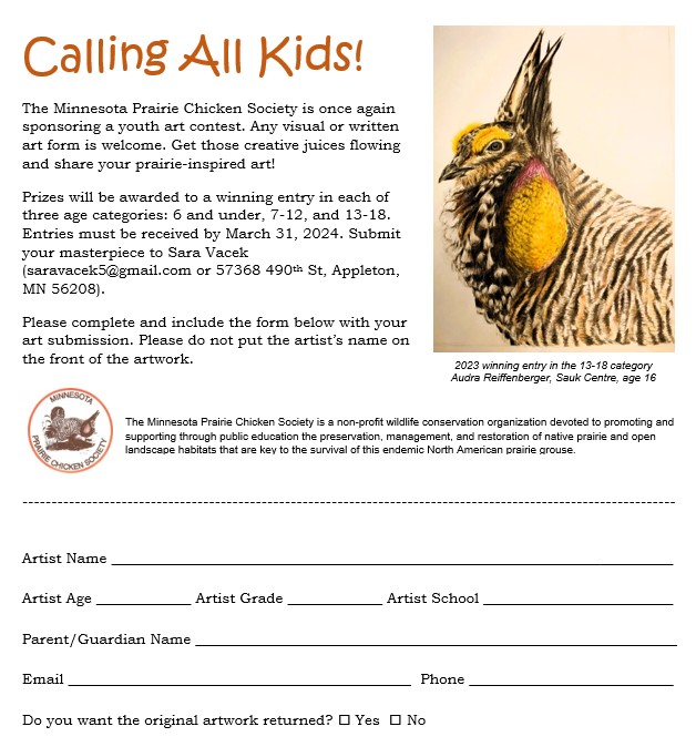 Art + Prairie = 😍🥰

Our youth prairie art contest is back! Please share this news with your flock!