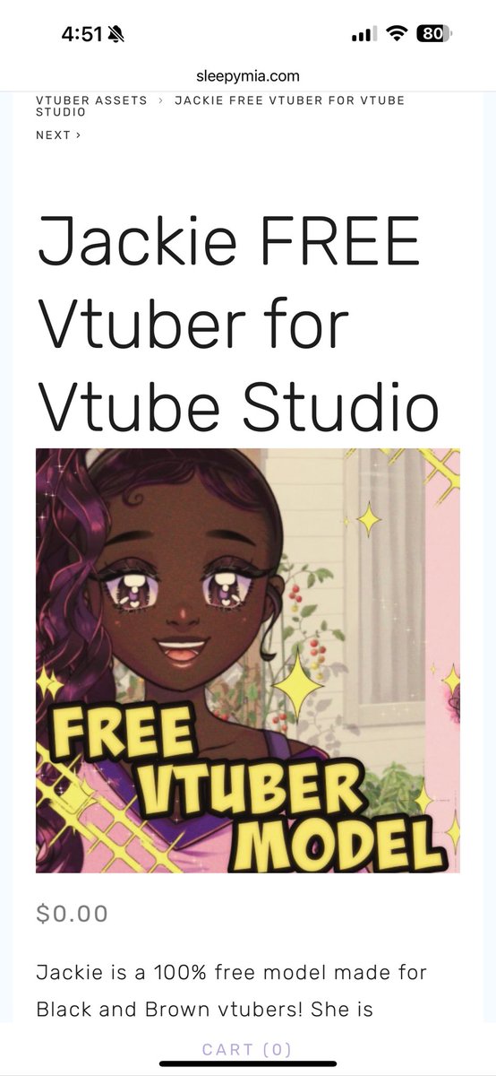 Anyone Black who does wanna get into vtubing, I have an asset for free. Model includes a chest on/off toggle and 3 hairstyles. sleepymia.com/vtuber-assets/… there’s also videos showing how to use.
