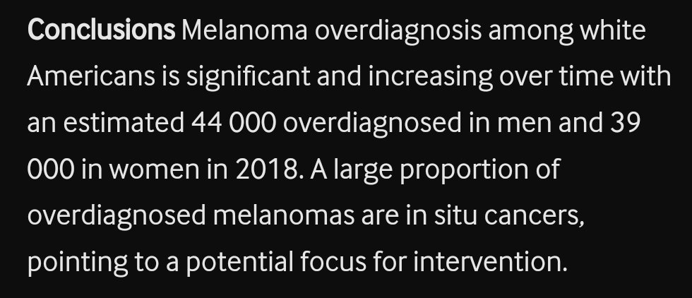 Ecological study estimating melanoma overdiagnosis in the USA using the lifetime risk method ebm.bmj.com/content/early/… via @AdeAdamson & @KatyJLBell et al